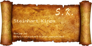 Steinhart Kinga névjegykártya