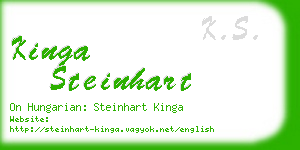 kinga steinhart business card